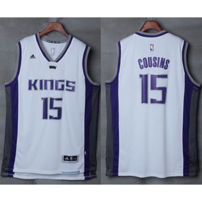 Sacramento Kings #15 DeMarcus Cousins White New Stitched NBA Jersey