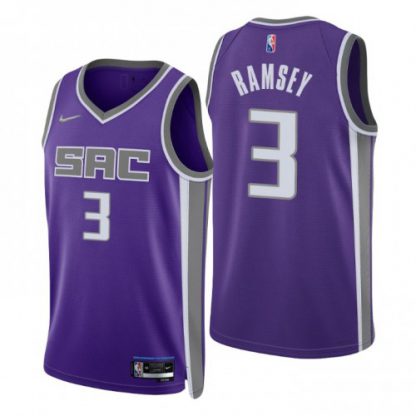 Nike Sacramento Kings #3 Jahmi'us ramsey Purple Men's 2021-22 NBA 75th Anniversary Diamond Swingman Jersey - Icon Edition