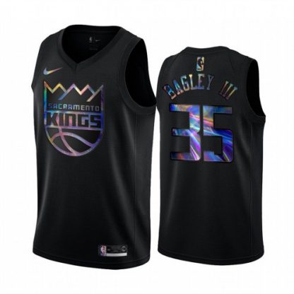 Nike Sacramento Kings #35 Marvin Bagley III Men's Iridescent Holographic Collection NBA Jersey - Black