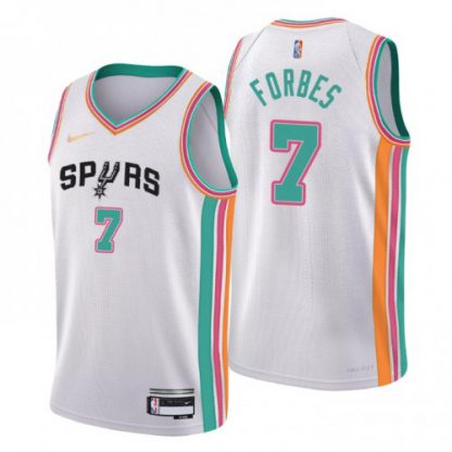 San Antonio San Antonio Spurs #7 Bryn Forbes Men's Nike White 2021/22 Swingman NBA Jersey - City Edition