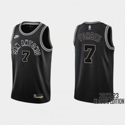 San Antonio San Antonio Spurs #7 Bryn Forbes Black Men's Nike NBA 2022-23 Classic Edition Jersey