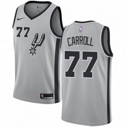 Nike San Antonio Spurs #77 DeMarre Carroll Silver NBA Swingman Statement Edition Jersey