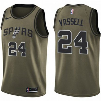Nike San Antonio Spurs #24 Devin Vassell Green NBA Swingman Salute to Service Jersey
