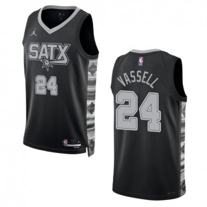 San Antonio San Antonio Spurs #24 Devin Vassell Unisex Nike Black 2022-23 Swingman Jersey - Statement Edition