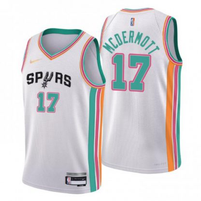 San Antonio San Antonio Spurs #17 Doug Mcdermott Men's Nike White 2021/22 Swingman NBA Jersey - City Edition