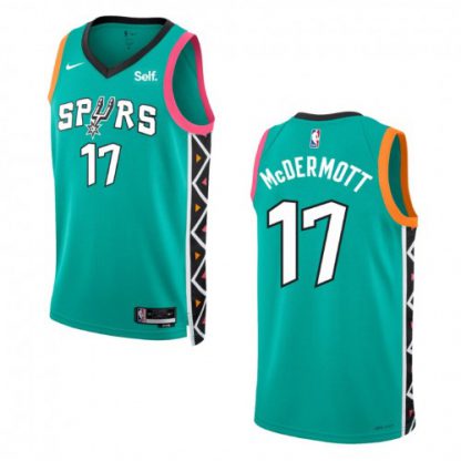 San Antonio San Antonio Spurs #17 Doug Mcdermott Unisex Nike Green 2022-23 Swingman Jersey - City Edition