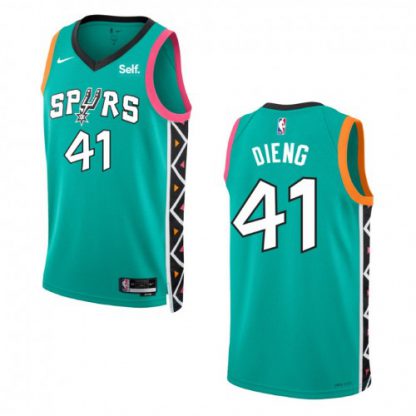San Antonio San Antonio Spurs #41 Gorgui Dieng Unisex Nike Green 2022-23 Swingman Jersey - City Edition