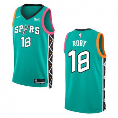 San Antonio San Antonio Spurs #18 Isaiah Roby Unisex Nike Green 2022-23 Swingman Jersey - City Edition