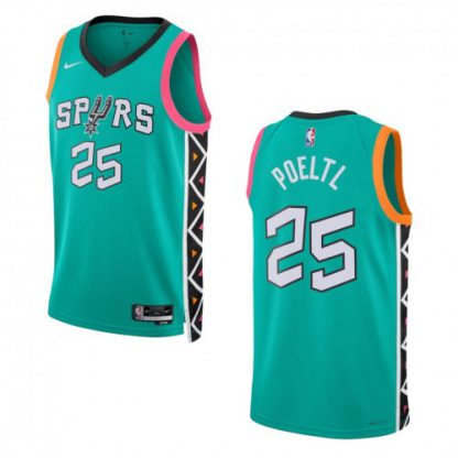 San Antonio San Antonio Spurs #25 Jakob Poeltl Unisex Nike Green 2022-23 Swingman Jersey - City Edition