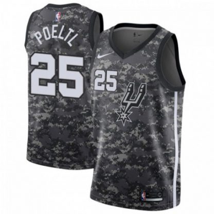 Nike San Antonio Spurs #25 Jakob Poeltl Black Women's NBA Swingman City Edition 2018/19 Jersey