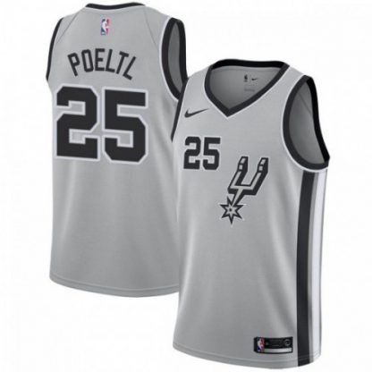 Nike San Antonio Spurs #25 Jakob Poeltl Silver Women's NBA Swingman Statement Edition Jersey