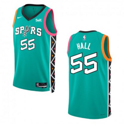 San Antonio San Antonio Spurs #55 Jordan Hall Unisex Nike Green 2022-23 Swingman Jersey - City Edition