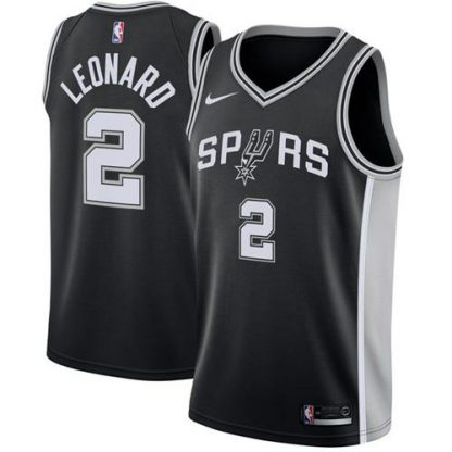 Nike San Antonio Spurs #2 Kawhi Leonard Black NBA Swingman Icon Edition Jersey