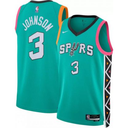 San Antonio San Antonio Spurs #3 Keldon Johnson Nike Green 2022-23 Swingman Jersey - City Edition