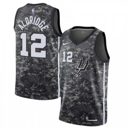 Men's San Antonio San Antonio Spurs #12 LaMarcus Aldridge Nike Black City Edition Swingman Jersey