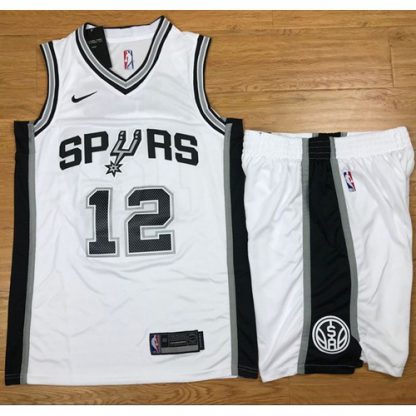 Nike San Antonio Spurs #12 LaMarcus Aldridge White A Set NBA Swingman Association Edition Jersey