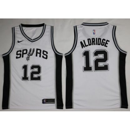 Nike San Antonio Spurs #12 LaMarcus Aldridge White NBA Swingman Association Edition Jersey