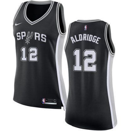 Nike San Antonio Spurs #12 LaMarcus Aldridge Black Women's NBA Swingman Icon Edition Jersey