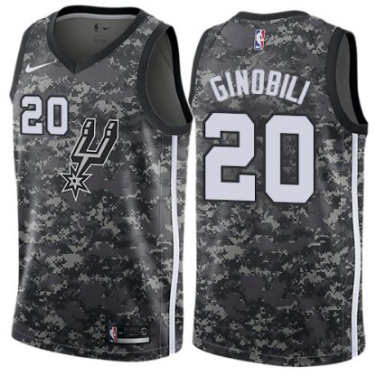Nike San Antonio Spurs #20 Manu Ginobili Black NBA Swingman City Edition 2018/19 Jersey