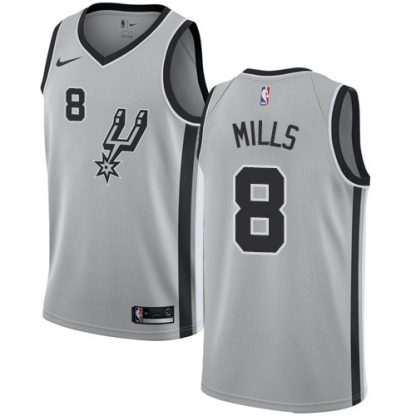 Nike San Antonio Spurs #8 Patty Mills Silver NBA Swingman Statement Edition Jersey