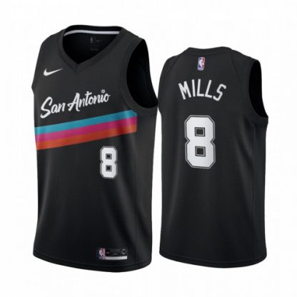 Nike San Antonio Spurs #8 Patty Mills Black NBA Swingman 2020-21 City Edition Jersey