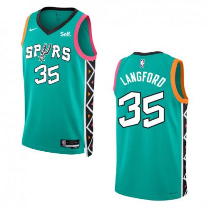 San Antonio San Antonio Spurs #35 Romeo Langford Unisex Nike Green 2022-23 Swingman Jersey - City Edition