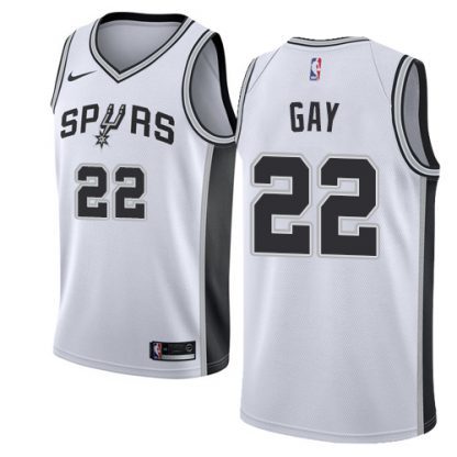 Nike San Antonio Spurs #22 Rudy Gay White NBA Swingman Association Edition Jersey