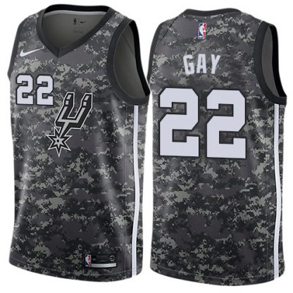 Nike San Antonio Spurs #22 Rudy Gay Black NBA Swingman City Edition 2018/19 Jersey