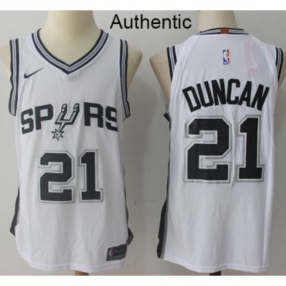 Nike San Antonio Spurs #21 Tim Duncan White NBA Authentic Association Edition Jersey