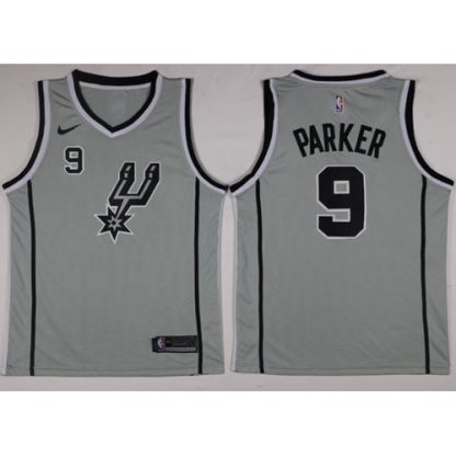 Nike San Antonio Spurs #9 Tony Parker Silver Statement Edition NBA Swingman Jersey