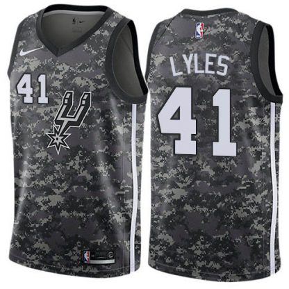 Nike San Antonio Spurs #41 Trey Lyles Black NBA Swingman City Edition 2018/19 Jersey