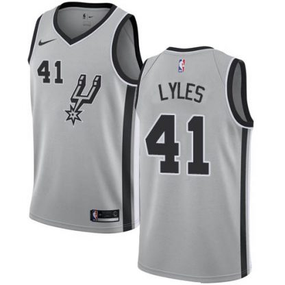 Nike San Antonio Spurs #41 Trey Lyles Silver NBA Swingman Statement Edition Jersey