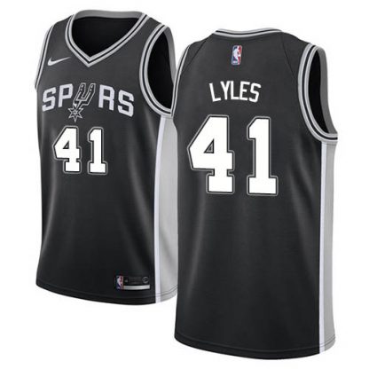 Nike San Antonio Spurs #41 Trey Lyles Black NBA Swingman Icon Edition Jersey