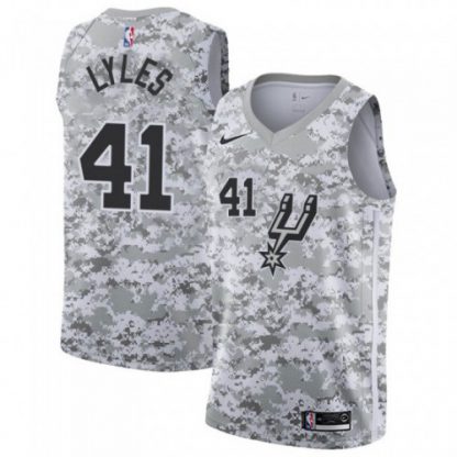 Nike San Antonio Spurs #41 Trey Lyles White Camo NBA Swingman Earned Edition Jersey