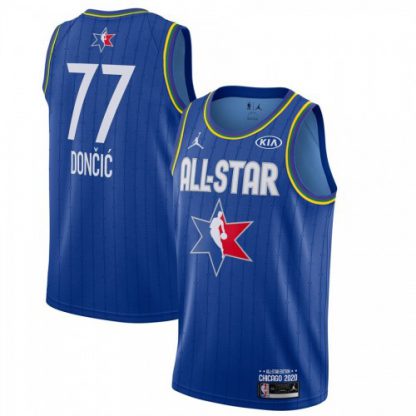 Men's Luka Doncic Jordan Brand Blue 2020 NBA All-Star Game Swingman Finished Jersey