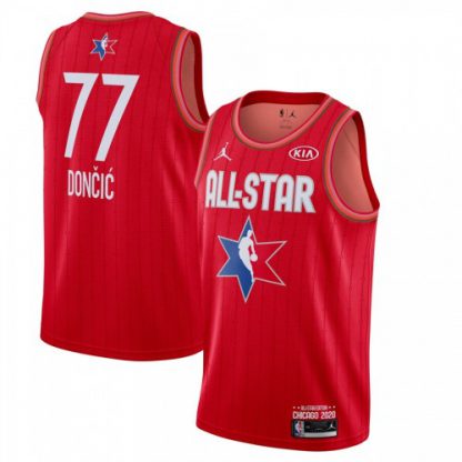 Men's Luka Doncic Jordan Brand Red 2020 NBA All-Star Game Swingman Finished Jersey