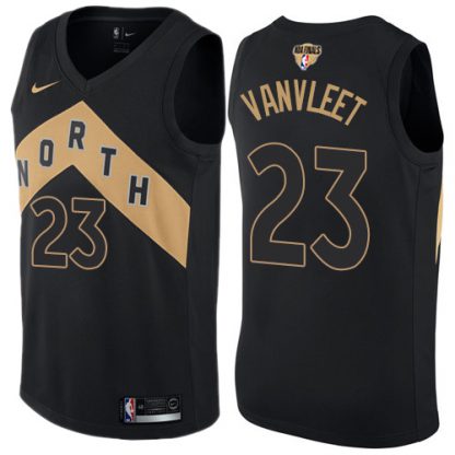 Nike Toronto Raptors #23 Fred VanVleet Black The Finals Patch NBA Swingman City Edition Jersey