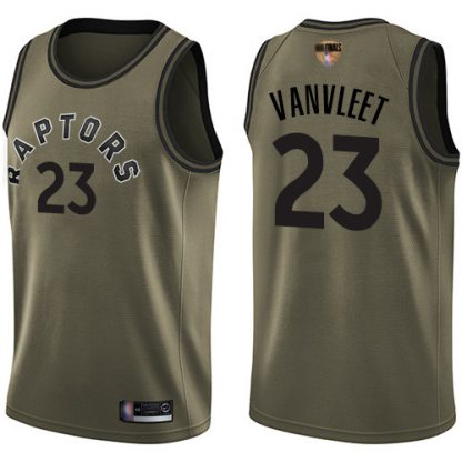 Nike Toronto Raptors #23 Fred VanVleet Green Salute to Service 2019 Finals Bound NBA Swingman Jersey