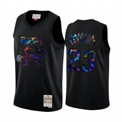 Toronto Toronto Raptors #23 Fred VanVleet Men's Iridescent HWC Limited NBA Jersey - Black