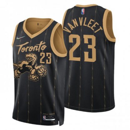 Toronto Toronto Raptors #23 Fred Vanvleet Men's Nike Black 2021/22 Swingman NBA Jersey - City Edition