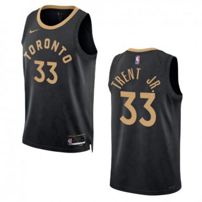 Toronto Toronto Raptors #33 Gary Trent Jr. Unisex Nike Black 2022-23 Swingman Jersey - City Edition