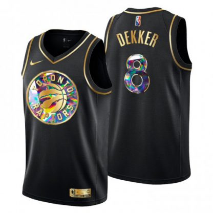 Toronto Toronto Raptors #8 Sam Dekker Men's Golden Edition Diamond Logo 2021/22 Swingman Jersey - Black