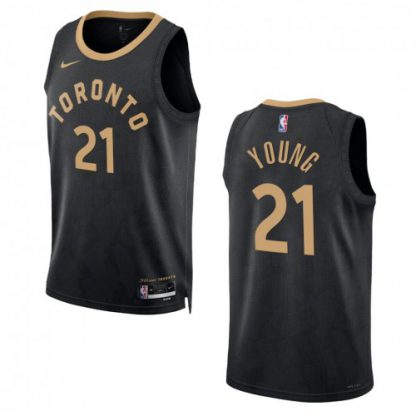 Toronto Toronto Raptors #21 Thaddeus Young Unisex Nike Black 2022-23 Swingman Jersey - City Edition
