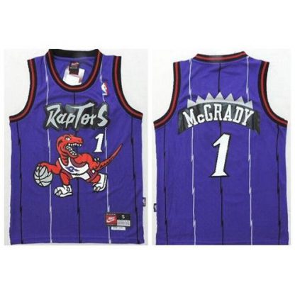 Toronto Raptors #1 Tracy Mcgrady Purple Throwback Youth Stitched NBA Jersey