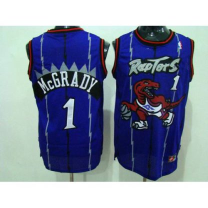 Toronto Raptors #1 Tracy McGrady Blue Swingman Stitched NBA Jersey