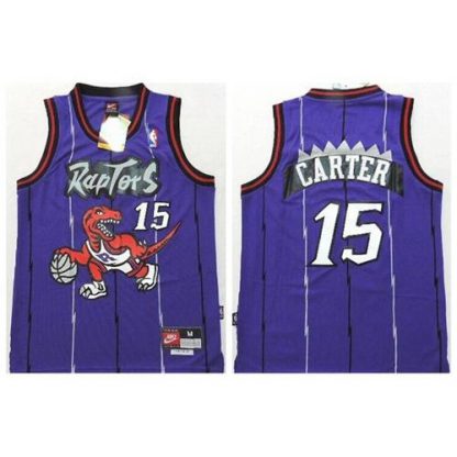 Toronto Raptors #15 Vince Carter Purple Throwback Youth Stitched NBA Jersey