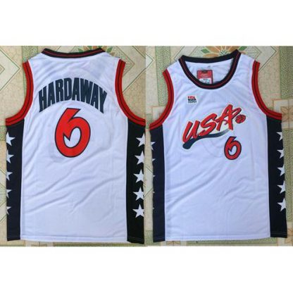 Nike Team USA #6 Penny Hardaway White 1996 Dream Team Stitched NBA Jersey