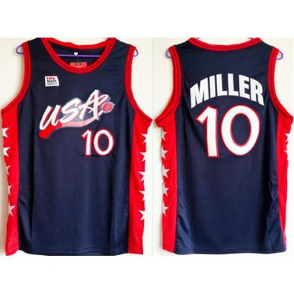 Nike Team USA #10 Reggie Miller Navy Blue 1996 Dream Team Stitched NBA Jersey