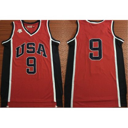 Nike Team USA #9 Michael Jordan Red 1984 Summer Olympics Stitched NBA Jersey