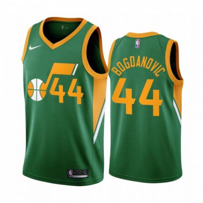 Utah Utah Jazz #44 Bojan Bogdanovic Green Women's NBA Swingman 2020-21 Earned Edition Jersey